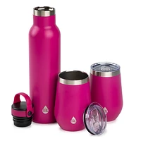 TAL Acier Inoxydable Isole a Double Paroi Merlot & Golebets, Ensemble De 3