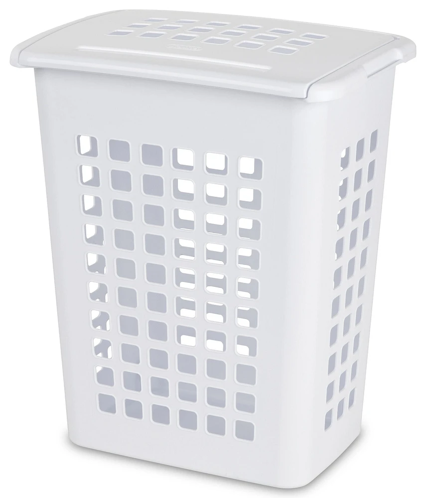 Panier à linge rectangulaire de Sterilite- blanc 1 pièce