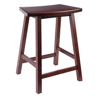 Tabouret de comptoir Katashi 24 po en forme d'éventail fini noyer