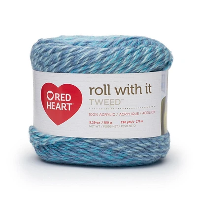 Red Heart® Roll With It Tweed™ Yarn, Acrylic #4 Medium, 5.3oz/150g, 311 Yards
