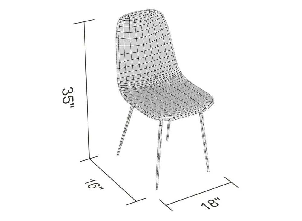 Safdie & Co. Ensemble de Salle à Manger 5 pièces - 1 table, 4 chaises