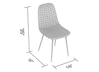 Safdie & Co. Ensemble de Salle à Manger 5 pièces - 1 table, 4 chaises