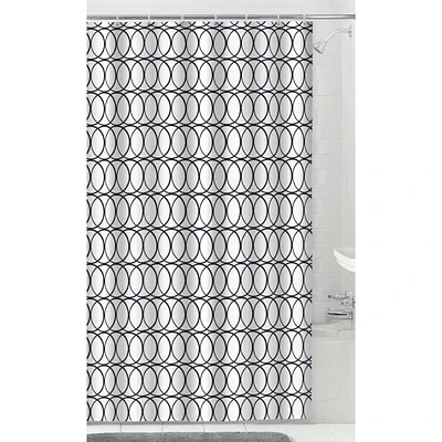 Mainstays Decorative Shower Curtain with 12 Hooks: 13 Piece Shower Set, With 70" x 72" Curtain