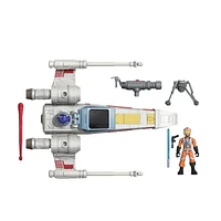 Star Wars Mission Fleet, Luke Skywalker et chasseur X-wing, classe stellaire, figurine de 6 cm avec véhicule, jouet pour enfants, dès 4 ans