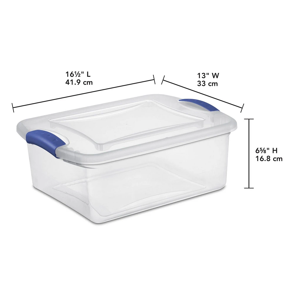 Boîte à verrou de Sterilite de 14L- Bleu 14L