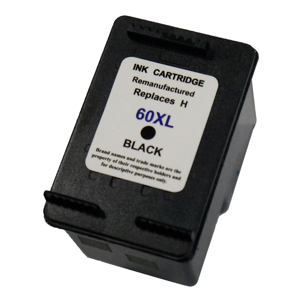 L-ink HP 62XL Pack de 2 Cartouches à Jet d'encres Noir à Rendement Élevé Compatible (C2P05AN)