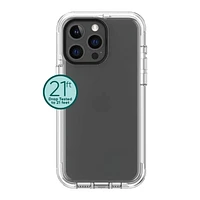 onn. iPhone 15 Pro Rugged Phone Case with Holster and 360˚ Rotating Clip, Antimicrobial, 21 ft. Drop Protection