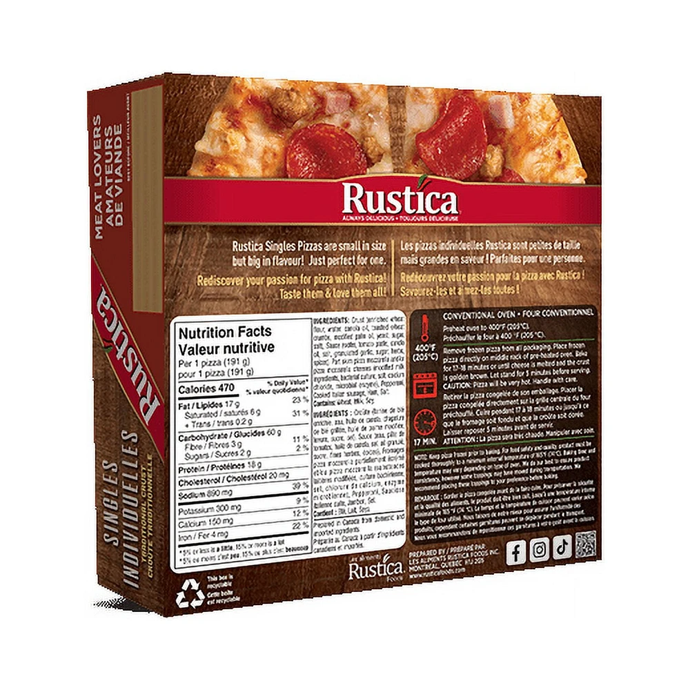 RUSTICA SINGLES MEAT LOVERS PIZZA