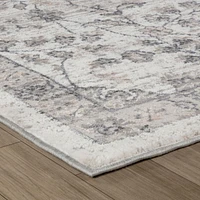 Tapis d'interieur classique Atlas Rug Branch, beige gris, motif floral - Salon, chambre, salle a manger et cuisine