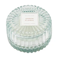Bougie florale verte