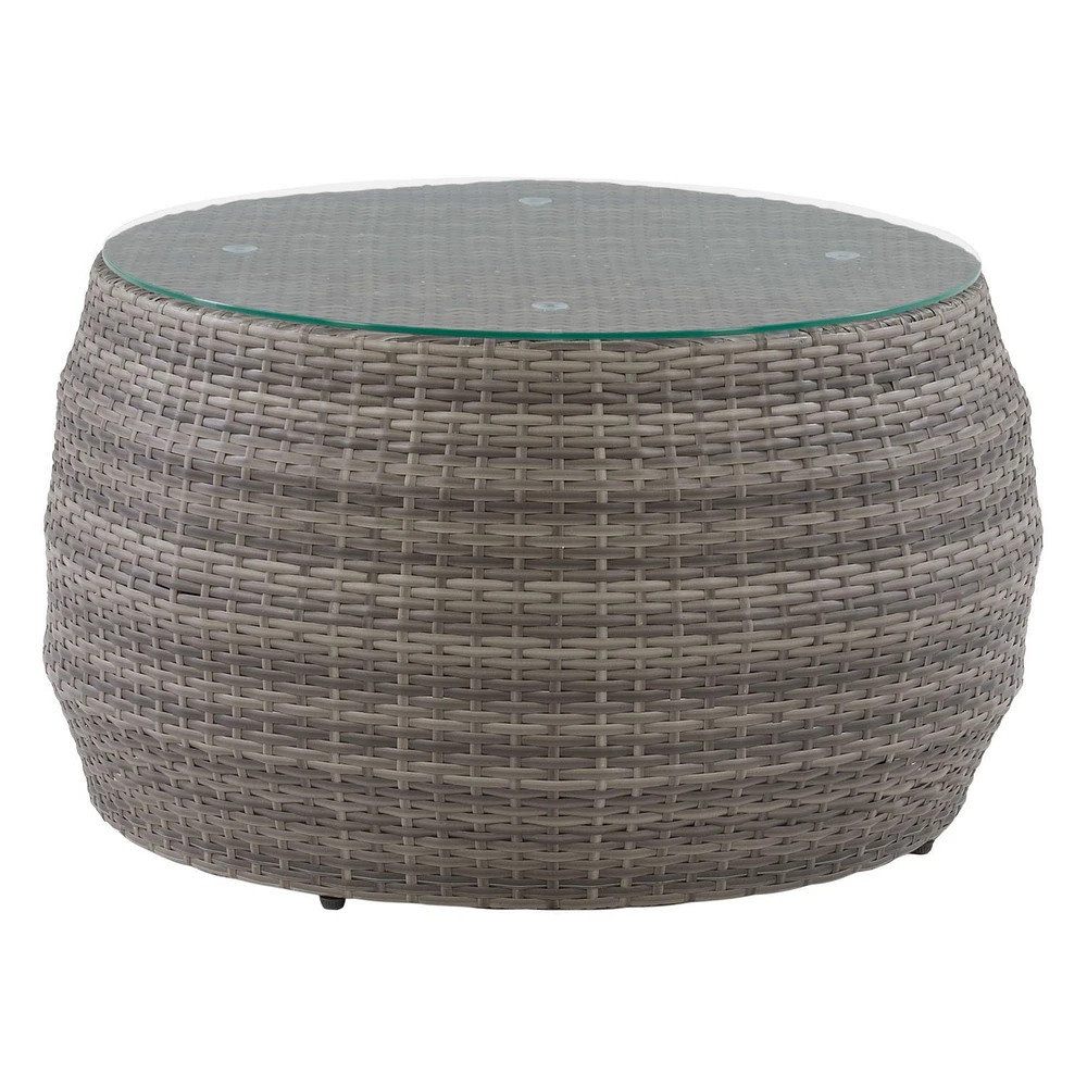 Ensemble modulaire de patio Parksville - Fini gris mélangé / Coussins bleu Oxford 5pc