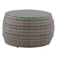 Ensemble modulaire de patio Parksville - Fini gris mélangé / Coussins bleu Oxford 5pc