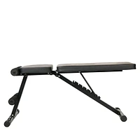 Banc de musculation pliable avec bandes de résistance GoZone – Noir Barre cheville rembourrée