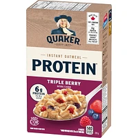 Quaker High Protein Triple Berry Instant Oatmeal, 228g