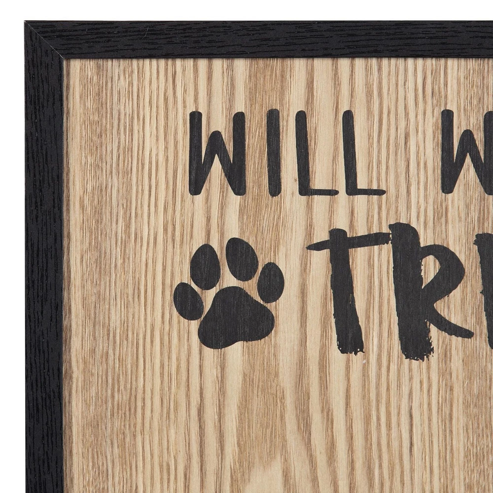hometrends Pups Wall Organizer with Basket and Hooks, Natural/Black