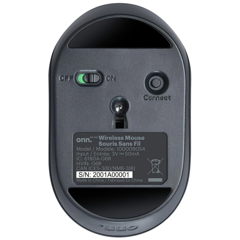 onn. 100009054 Wireless 104 Keys Full Keyboard and 5-Button Mouse, Easy Connect USB Receiver