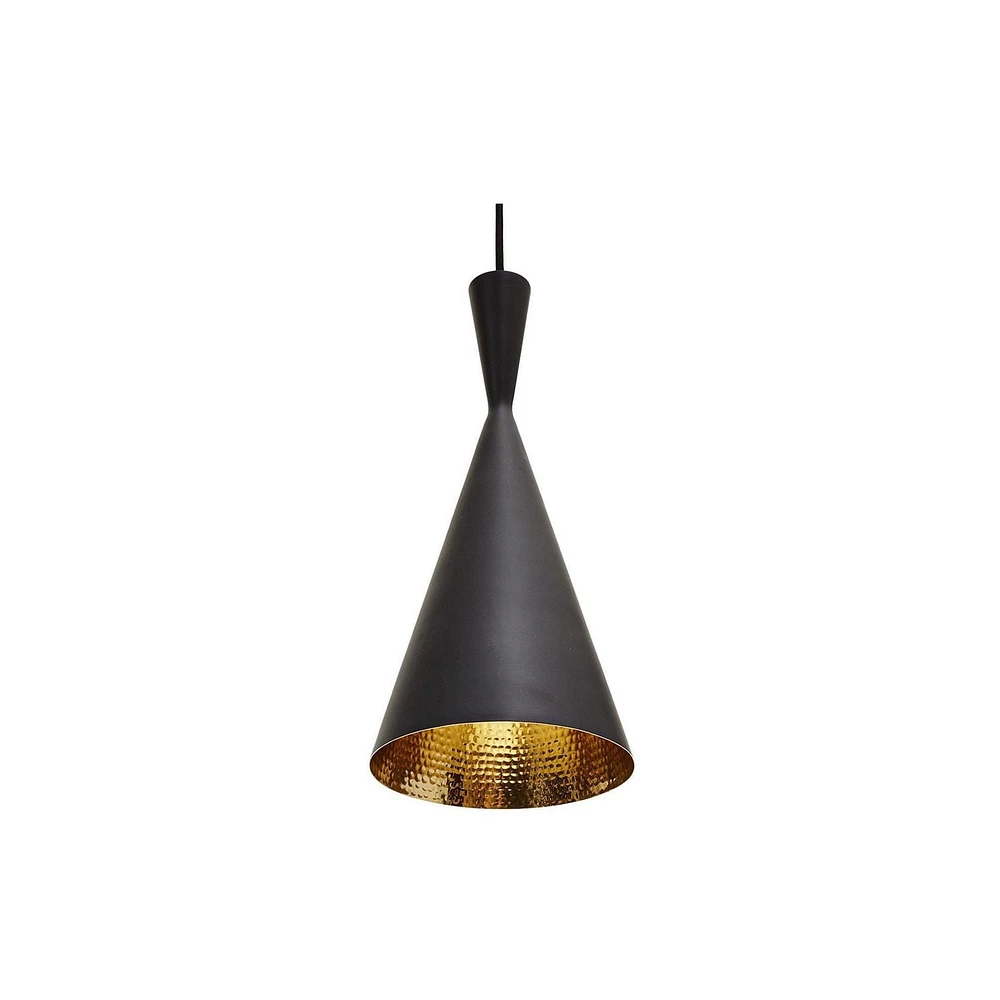 CAROL 2- Pendentif de style moderne noir et or