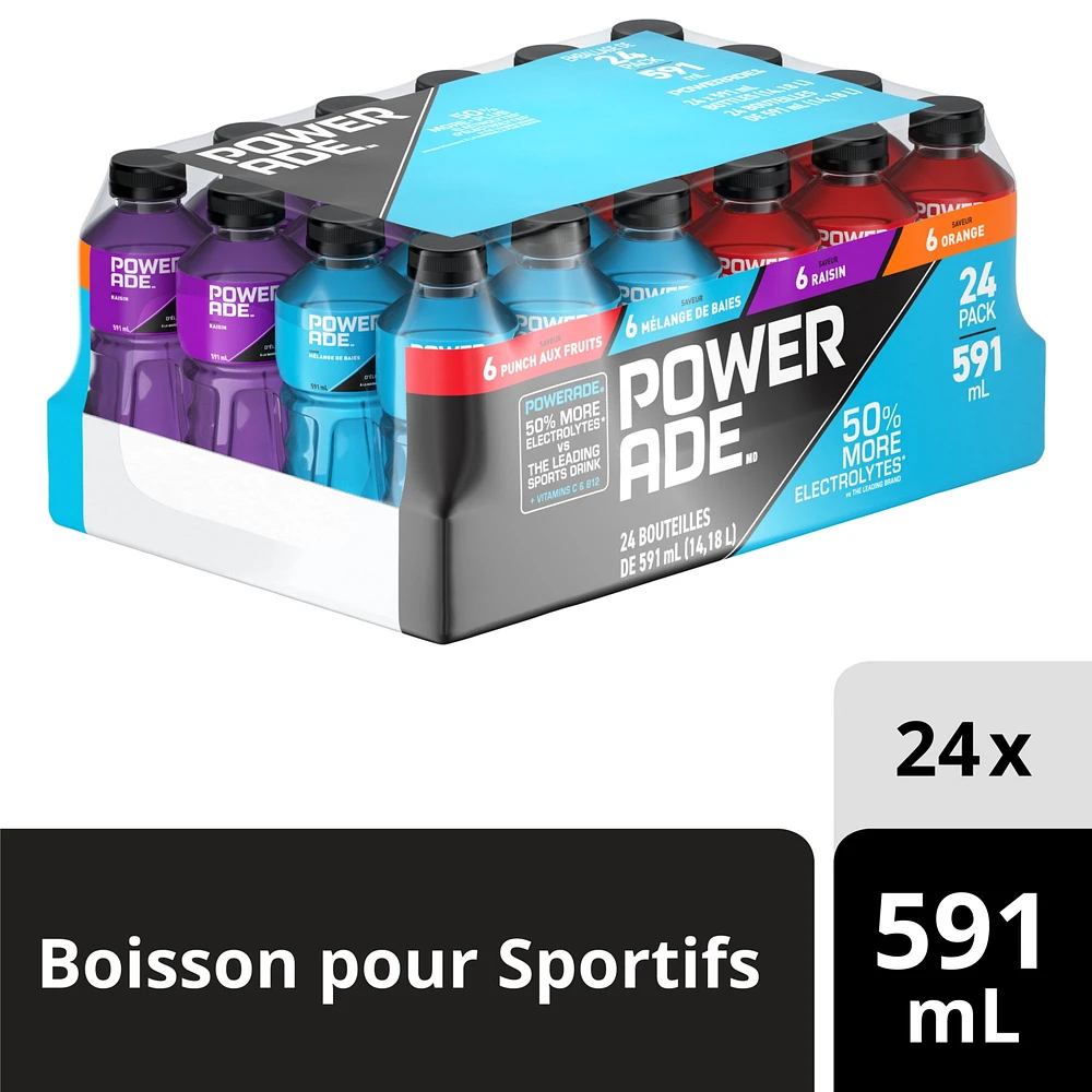 POWERADE Team Pack 591mL Bottles, 24 Pack, 24 x 591mL