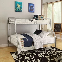 ACME Tritan Twin XL over Queen Bunk Bed in Silver