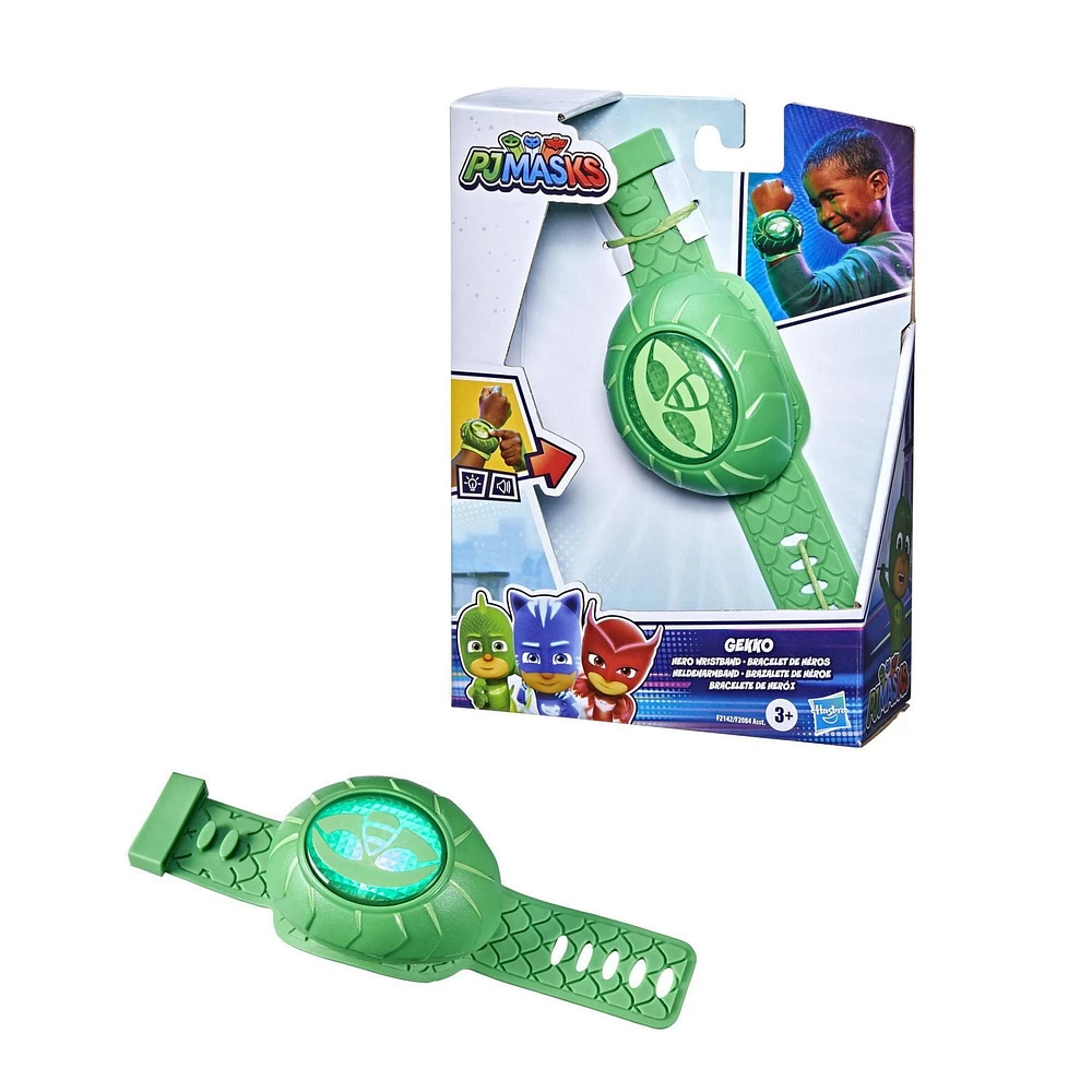 Pyjamasques, Bracelet de héros Gluglu, jouet préscolaire, costume Pyjamasques à porter, avec sons et lumières, pour enfants, dès 3 ans