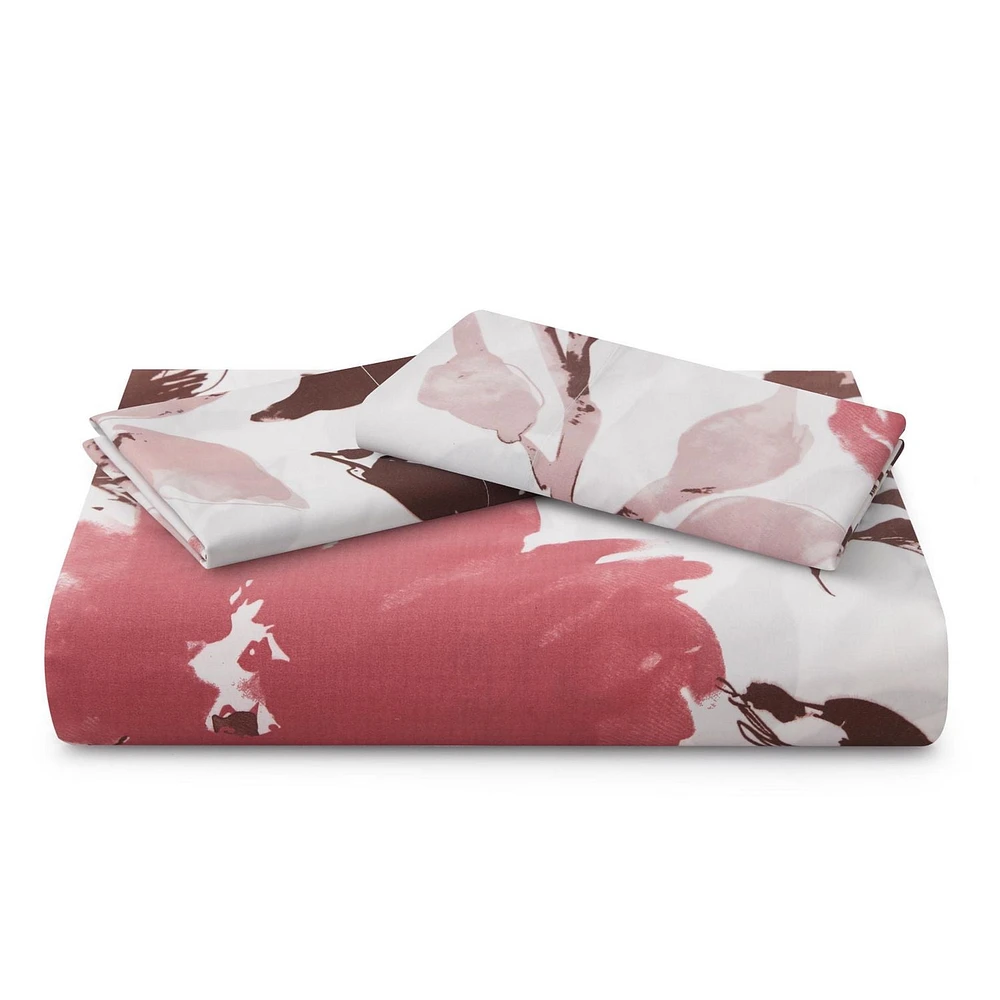 Literie toutes saisons Marina Decoration, housse de couette ultra douce et soyeuse, en rayonne de bambou richement imprimée, avec taies d'oreiller