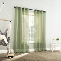 Mainstays Crushed Voile 2-Pack Sheer Grommet Curtain Panel Pair, 2 panels, sheer