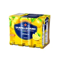 San Pellegrino Boisson pétillante aux fruits italienne Limonata, faite avec des citrons italiens, bulles pétillantes, canette 1980 mL