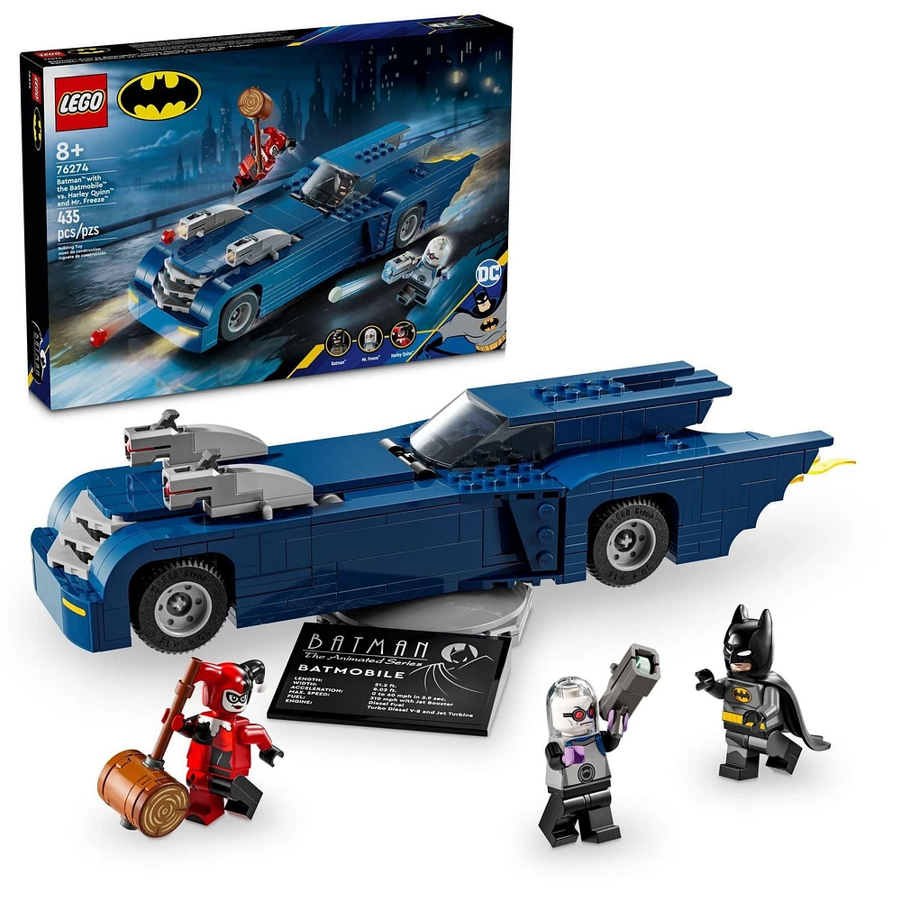 LEGO Super Heroes DC Batman avec la Batmobile contre Harley Quinn et Mr. Freeze 76274 Ensemble de construction (435 pièces) Comprend 435 pièces, 8+ ans