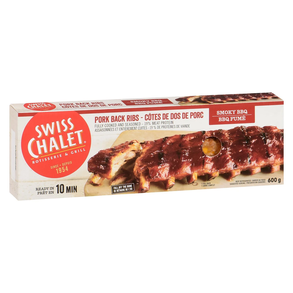 Swiss Chalet Smoky BBQ Pork Back Ribs 600g, SWISS CHALET Smoky BBQ Ribs