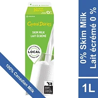 Central Dairies Skim 0% Milk, 1 L