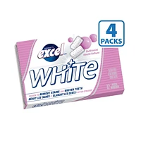 Excel White Bubblemint Sugar-Free Chewing Gum, 12 Pellets, Pack of 4