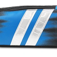 Pen + Gear Sporty 2 Zip Pencil Pouch in Blue with Reflective White Strips