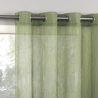 Mainstays Crushed Voile 2-Pack Sheer Grommet Curtain Panel Pair, 2 panels, sheer