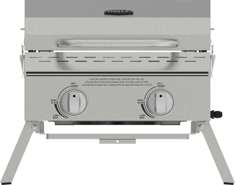 Expert Grill 2 Burner Tabletop Propane Gas Grill in Stainless Steel