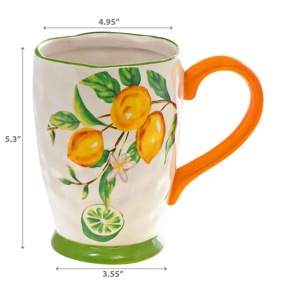 IH Casa Decor Ceramic Lemon Mug - Set of 4