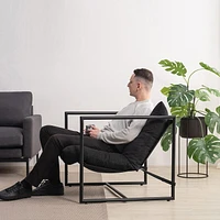 ZINUS Aidan Sling Fauteuil d'appoint avec cadre en métal avec rembourrage en mousse déchiquetée, garantie 1 an