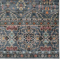 Tapis d'appoint lavable Grant 2 pi x 3 pi sarcelle et ivoire