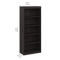 Bibliothèque à 5 tablettes Logan de Bestar, érable graphite