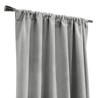 Loft Living Sicily assombrissement des pièces Double Tetiere panneau de rideau 50 x 108 in Argent