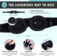 Hush Blackout Memory Foam Eye Mask Blocks 100% of All Light