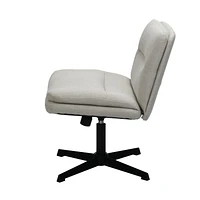 Chaise de bureau à dossier moyen Homy Casa avec revêtement capitonné et accoudoirs pour bureau à domicile et salon