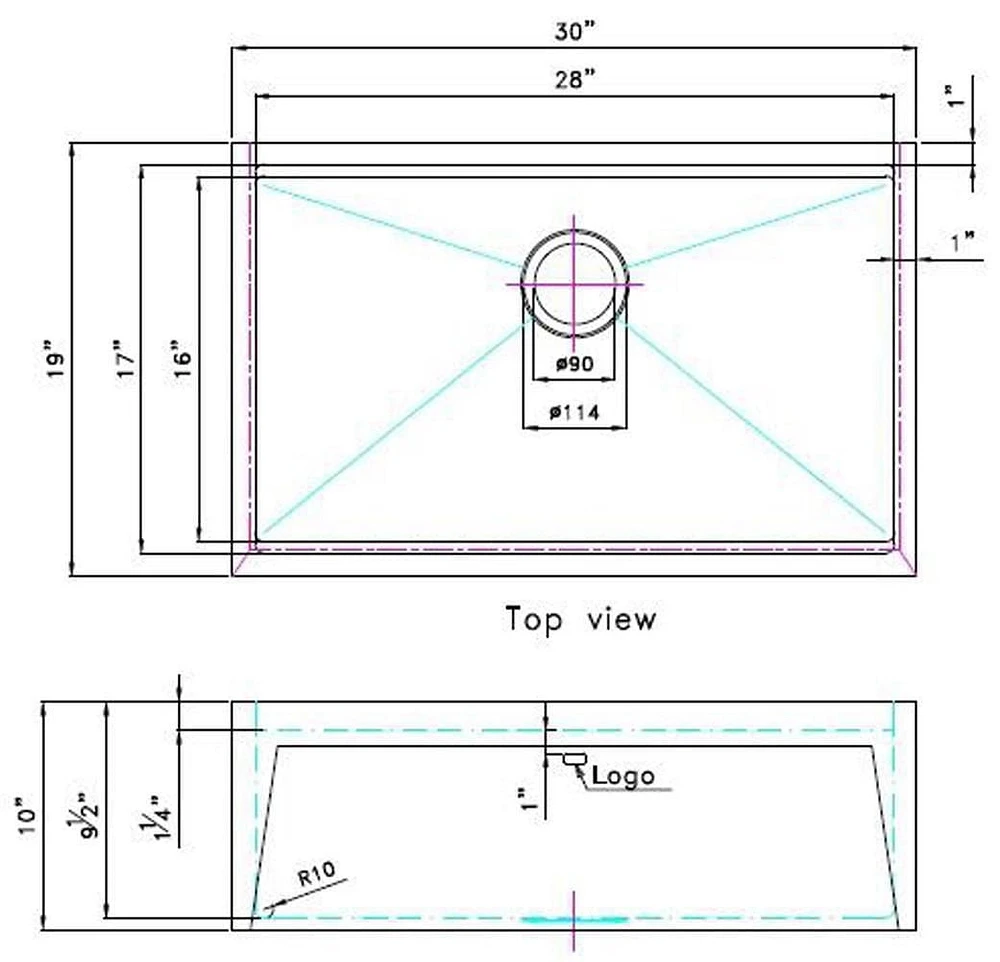 American Imaginations 36-in. W CSA Approved Stainless Steel Kitchen Sink With 1 Bowl And 16 Gauge AI-29287