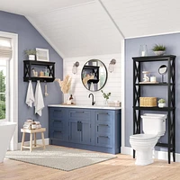 RiverRidge® Home La Crosse 3 Hook Wall Shelf - Black