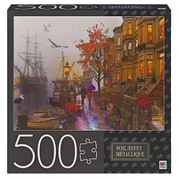 500-Piece Adult Jigsaw Puzzle with Foil Accents, Harbour