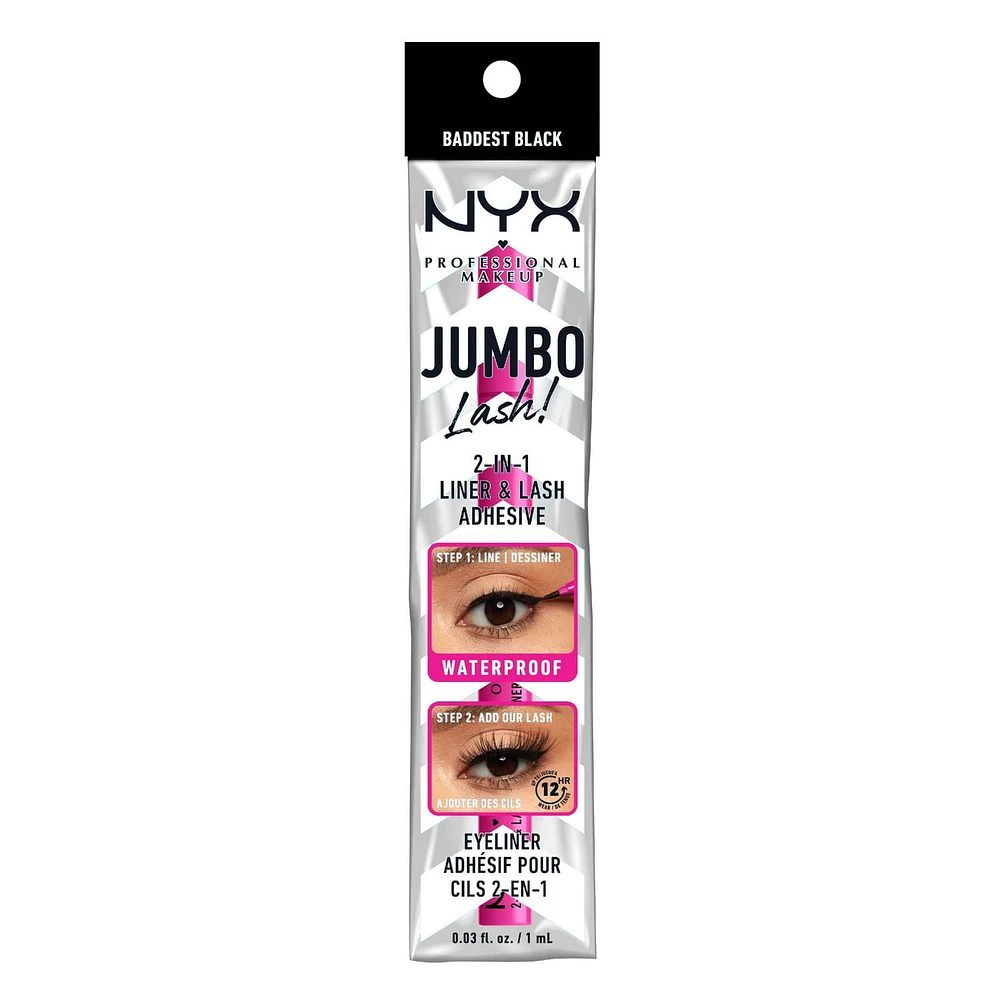 NYX PROFESSIONAL MAKEUP, Faux Cils Jumbo Lash!, Faux cils végétaliens, Réutilisables - EGO-FLARE Faux cils végétaliens