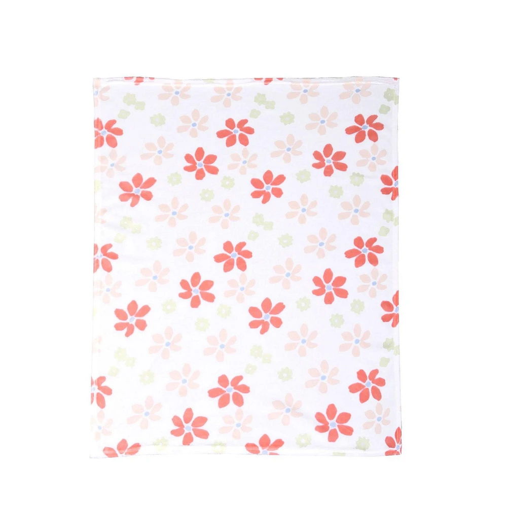 Couverture en peluche à fleurs George Baby