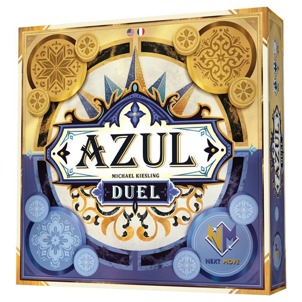 Asmodee - Next Move - AZUL-DUEL - Bilingual Board Game English/French - 2 players - Ages 10 and up