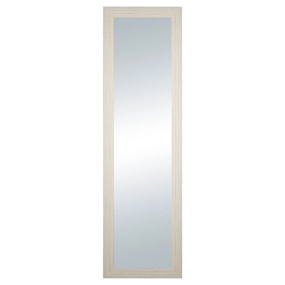 hometrends Miroir de porte en blanc blanchi 14x48po