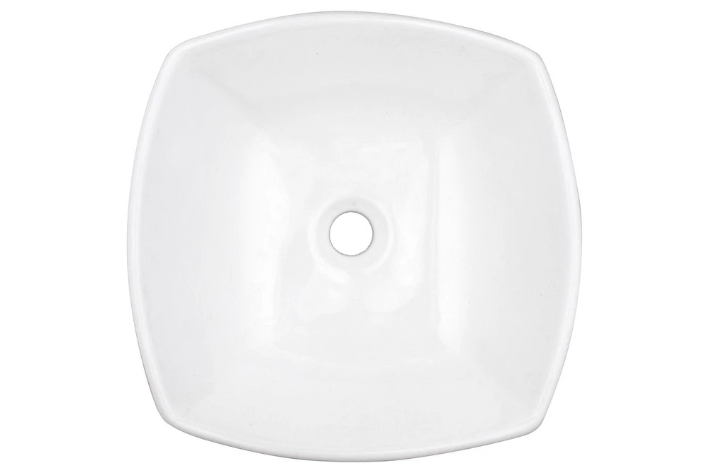 American Imaginations -in. W Above Counter Bathroom Vessel Sink For Wall Mount Wall Mount Drilling AI