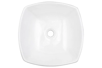 American Imaginations -in. W Above Counter Bathroom Vessel Sink For Wall Mount Wall Mount Drilling AI